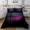 jejeloiu Golden Gate Bridge Bedspread Queen Size Kids Nightscape Coverlet Set Teens City Scenery Quilted Coverlet Breathable Soft Lightweight Black and Purple Room Decor view 1