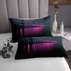 jejeloiu Golden Gate Bridge Bedspread Queen Size Kids Nightscape Coverlet Set Teens City Scenery Quilted Coverlet Breathable Soft Lightweight Black and Purple Room Decor view 3