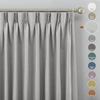 LANTIME Beige White Blackout Curtains 144 inch Length Extra Long Curtains, Pinch Pleated Faux Linen Textured Window Curtains, 52" W x 144" L, 2 Panels view 2