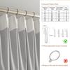 LANTIME Beige White Blackout Curtains 144 inch Length Extra Long Curtains, Pinch Pleated Faux Linen Textured Window Curtains, 52" W x 144" L, 2 Panels view 4