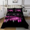 jejeloiu Golden Gate Bridge Bedspread Queen Size Kids Nightscape Coverlet Set Teens City Scenery Quilted Coverlet Breathable Soft Lightweight Black Purple Room Decor view 1