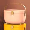 Medicines Storage Box, Oval Medicines Box with Latch Lock Double Layer Multi Grid Large Capacity Multicompartment Medicines Organizer Box for Home (Pink) view 4