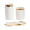 CATIEBYE 1set Creative Ceramic Utensil Holders Multipurpose Chopstick Organizers Drain Design for Home Restaurants Hotels Attractive Double Holder Keeps Tableware Dry view 1