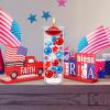 FEICUIBEXI 208 Pieces Patriotic Vase Filler Set, 4th of July Patriotic Red White Blue Faux Pearl Beads for 4th of July Independence Day, Memorial Day Veterans Day Table Centerpiece Home Decor view 2