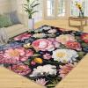 HYGIUID 3x6 Rich Peony Runner Rug - Retro Floral Runners Rugs for Hallways, Pastel Flowers Bedroom Runner Rug Soft Washable for Living Room Kitchen view 1