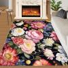 HYGIUID 3x6 Rich Peony Runner Rug - Retro Floral Runners Rugs for Hallways, Pastel Flowers Bedroom Runner Rug Soft Washable for Living Room Kitchen view 2