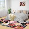 HYGIUID 3x6 Rich Peony Runner Rug - Retro Floral Runners Rugs for Hallways, Pastel Flowers Bedroom Runner Rug Soft Washable for Living Room Kitchen view 4