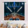 TKUYO Basketball Curtains, Kids Sport Basketball Stadium Field Boys Teens Men Game Art Printed Blackout Window Drapes Treatments for Bedroom Living Room Nursery Playroom 2 Panels Set, 42"x63" Inch view 3