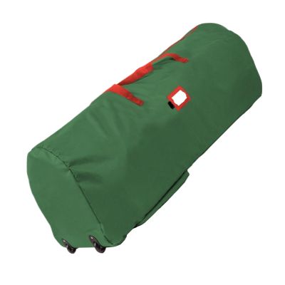 QUQUQ Artificial Xmas Tree Bag Christmas Tree Storage Bag Zipper Bag Comes with Handles and Wheels for Easy Transport Christmas Tree Organizer(Green)