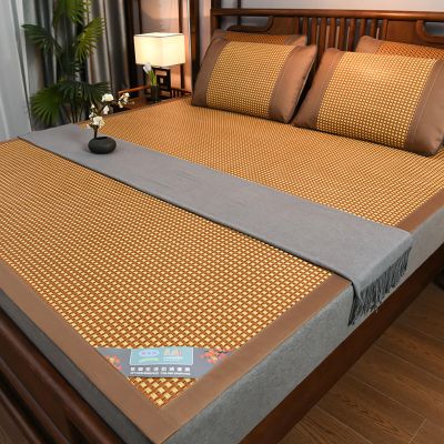 Summer Sleeping Mat, Double-Sided Cooling Bed Sheet Air Conditioning Mat, Traditional Chinese Summer Rattan Pad Cooling Mattress Foldable Breathable, For Single Double Queen-size(Color H,180*200cm)