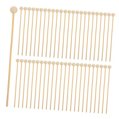 OKUMEYR 200pcs Wooden Lollipop Sticks with End Swizzle Sticks for Cake Candy and Drink Stirring Natural Wood for Use Great for Weddings and Parties