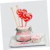 OKUMEYR 200pcs Wooden Lollipop Sticks with End Swizzle Sticks for Cake Candy and Drink Stirring Natural Wood for Use Great for Weddings and Parties view 4
