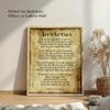 Invictus Poem Wall Art by William Ernest Henley Inspirational Poster Print on Distressed Parchment, Motivational Home Decor for Living Room & Office (Natural Oak Framed, 11 x 14 inches) view 3