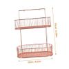 HEALLILY Bathroom Shelf Organizer Adhesive Spice -Mounted Rack Condiment Storage Farmhouse Decor Rose Gold view 2