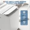 14,000 BTU Portable Air Conditioner, 3-In-1 Room Air Conditioner With Dehumidifier & Fan, Quiet Opration Portable AC Units for Rooms, LED Display, Remote, Cooling Up to 750 Sq. Ft, White Top view 3