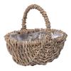 Hemoton Woven Flower Basket Handle Storage Decorative Handheld Portable Basket Decor view 1