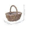 Hemoton Woven Flower Basket Handle Storage Decorative Handheld Portable Basket Decor view 2