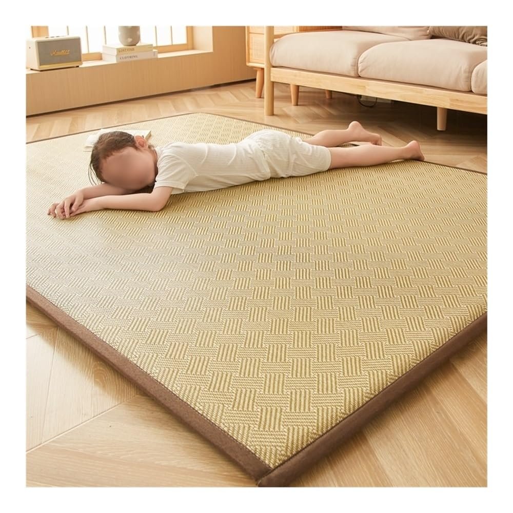 Home Quick Cooling Textile Rattan Mat, Rattan Summer Sleeping Mat, Summer Sleeping Mat, Cool Sleeping Mattress, Cooling Bed for Home School Dormitory(D,39.4 * 78.7in)