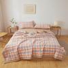 ARE RUG Cooling Duvet for Summer Softness Comfort Lightweight Machine Washable Throws Blanket Modern Air Condition Cotton Quilt Single Size Coverless Duvet Keep Breathable (Orange A,100x150CM) view 1