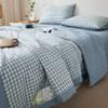 ARE RUG Cooling Duvet for Summer Softness Comfort Lightweight Machine Washable Throws Blanket Modern Air Condition Cotton Quilt Single Size Coverless Duvet Keep Breathable (Blue D,100x150CM) view 2