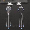 Ancient Costume Hanfu Accessories Headdress Crane Suit Hairdress Tassel Antiquity Cosplay Wedding Performance Headpieces view 3