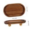 IMIKEYA Wooden Riser Stand for Entryway Decor Multifunctional Decorative Tray for Kitchen Countertop Bathroom Organization Stylish Aromatherapy Holder for Keys and Items view 2