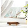 IMIKEYA Wooden Riser Stand for Entryway Decor Multifunctional Decorative Tray for Kitchen Countertop Bathroom Organization Stylish Aromatherapy Holder for Keys and Items view 4