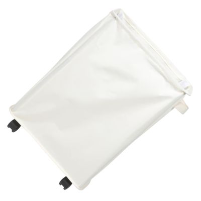 Slim Rolling Laundry Basket Beige with Handle, Oxford Cloth