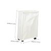 Slim Rolling Laundry Basket Beige with Handle, Oxford Cloth view 2
