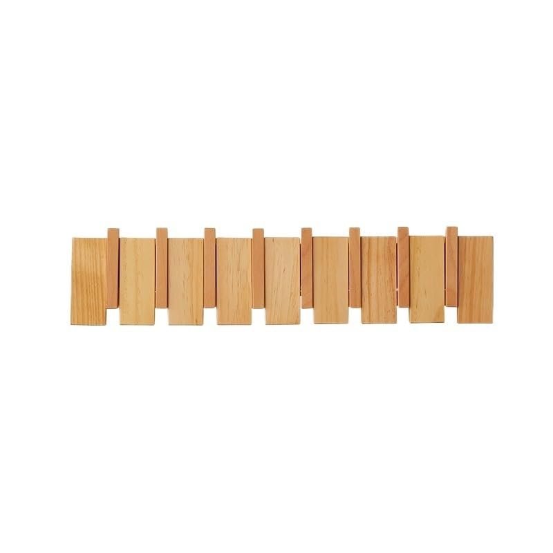 ENGENDER Wall Coat Rack Wooden Hook Clothes Hook Wall Hanging Clothes Hanger, Home Entrance Bedroom Clothes Hook Coat Rack Wall Mounted(B,Large)
