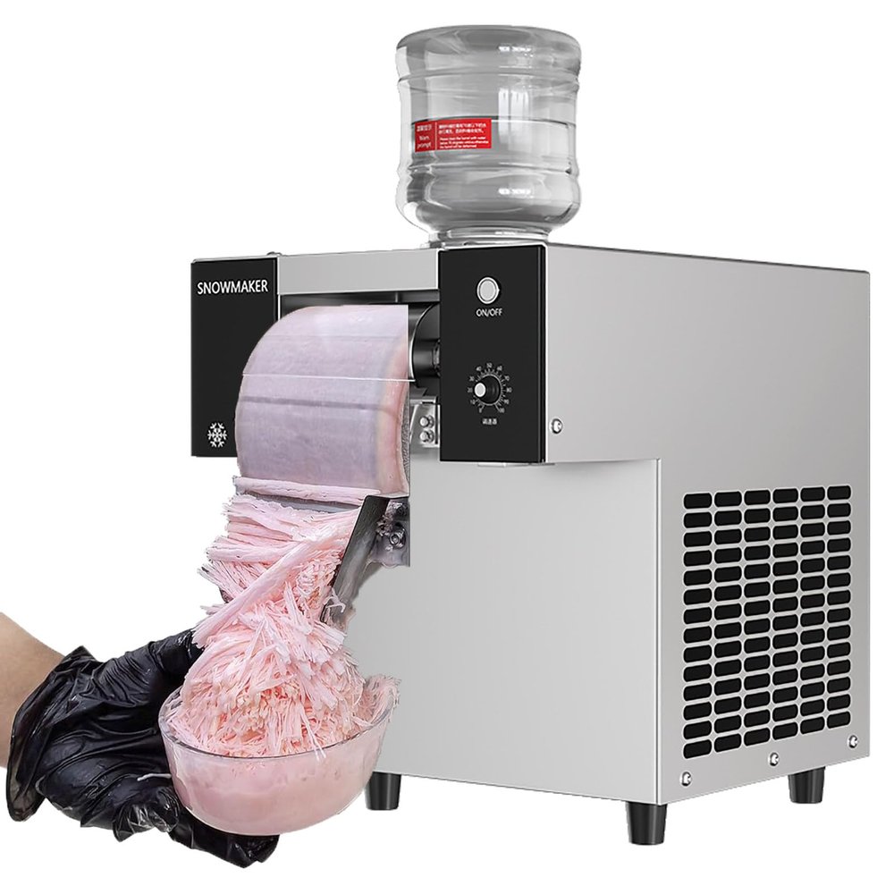 80/125/170KG/Day Snow Ice Machine, Snowflake Ice Maker, Korean Shaved Ice Machine, Snow Ice Maker, Snowflake Ice Shaver with Touch Panel for Restaurant,176 lbs/Day