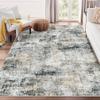 10x14 Area Rugs Living Room Rugs: Large Washable Rug with Anti-Slip Backing Non-Shedding Stain-Resistant Soft Abstract Carpet for Bedroom Dining Room Nursery Home Office Black Grey Brown view 2