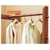 AEYSD-456 Adjustable Garment Rack Solid Wood Coat Rack Floor-Standing Hanger Entrance Small Apartment Space-Saving Multi-Layer Rack Bedroom Clothes Storage Rack Standing Hanger(Gris,Small) view 3