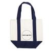 PRINT SUPREMACY Custom Company Logo16oz Mini Canvas Tote Bag w/External Pockets, Company Bag, Bag with Custom Logo (Blue) view 1