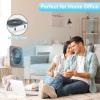 JUMXION Small Box Fan, Window Fan with 3 Speeds & 8HRS Timer, Powerful Air Circulator Table Fan Powered by DC Adapter, 10 inch Square Desk Fan for Bedroom Office Kitchen Home Apartment view 2