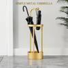 Metal umbrella stand,Umbrella Storage Rack at the Entrance,Hotel lobby commercial umbrella storage rack umbrella tube,Gold Umbrella Stand,Modern Metal Umbrella Holder,Perfect for Home & Office Use(Gol view 3