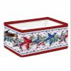 4th of July Star Waterproof Fabric Storage Basket for Organizing Bedroom Bathroom Laundry Room Collapsible Storage Bin Eucalyptus Leaves Decorative Shelf Basket for Gifts Empty view 1
