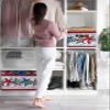 4th of July Star Waterproof Fabric Storage Basket for Organizing Bedroom Bathroom Laundry Room Collapsible Storage Bin Eucalyptus Leaves Decorative Shelf Basket for Gifts Empty view 3