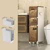 POLGDW Slim Bathroom Storage Cabinet Waterproof Gap Organizer Toilet Paper Cabinet Kitchen Storage & Organization Under Sink Organizer Small Footprint: 25cm W * 37.5cm D view 2