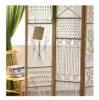 3 Panels Foldable Room Dividers Bohemian Hand-Woven Solid Wood Screen Photo Decorative Screen Freestanding Folding Privacy Screens for Home Office,Living Room view 3