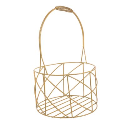 SOLUSTRE Metal Flower Girl Basket for Weddings Elegant Candy Holder Handle for Petal Toss and Storage for Wedding Decor and Party Favors