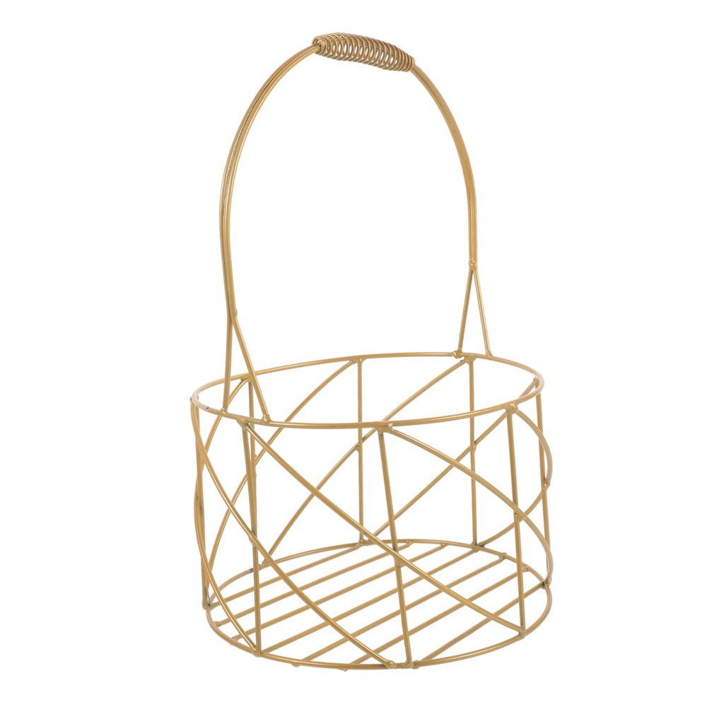 SOLUSTRE Metal Flower Girl Basket for Weddings Elegant Candy Holder Handle for Petal Toss and Storage for Wedding Decor and Party Favors