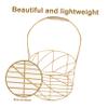 SOLUSTRE Metal Flower Girl Basket for Weddings Elegant Candy Holder Handle for Petal Toss and Storage for Wedding Decor and Party Favors view 2