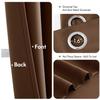 MIULEE Blackout Curtains for Bedroom Living Room 2 Panels, Thermal Insulated Room Darkening Drapes Grommet Noise Reducing Light Blocking Window Treatments 72 Inches Long 40x72 Inch Mocha Brown view 4
