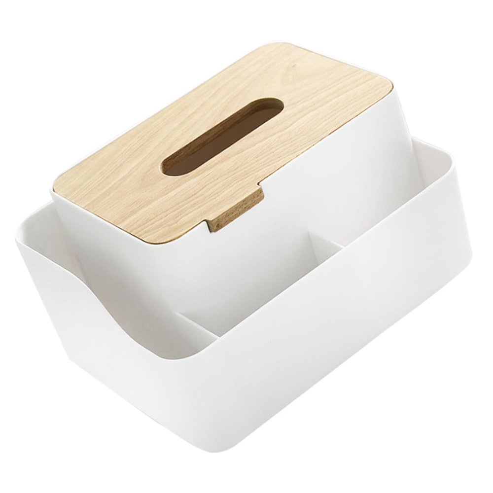 LIFKOME Elegant Tissue Box Design Plastic Storage Box for Living Room Napkin Case Tissue Container Paper Towel Storage Home Napkin Container