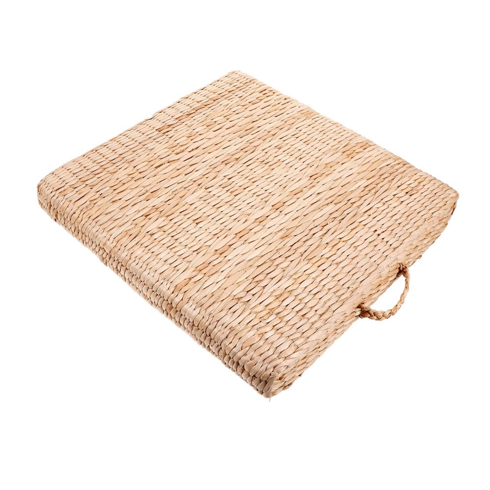 Straw Woven Floor Cushion for Yoga Meditation, Decorative Seat Mat Xmas