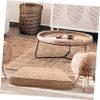 Straw Woven Floor Cushion for Yoga Meditation, Decorative Seat Mat Xmas view 3