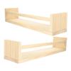 ABOOFAN 2pcs Space-saving Wall Mount Floating Shelf Rack Wooden Wall Shelves Versatile for Living Bedroom view 1
