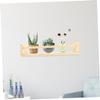 ABOOFAN 2pcs Space-saving Wall Mount Floating Shelf Rack Wooden Wall Shelves Versatile for Living Bedroom view 2