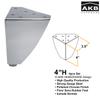 AKB Hardware Set of 4 Classic Style Sofa Cabinet Tables with Heavy-Duty Metal Legs Durable Furniture for Living Room, Entryway, and Bedroom (Chrome, 4" H) view 2